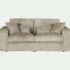 Canapé En Velours|Canapé 5 Places*alinea Canapé 5 places fixe en velours côtelé Bita - ventoux Blanc