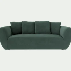 Canapé En Velours|Canapé Fixe*alinea Canapé 3 places fixe en velours Velvet - sauge Vert