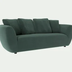 Canapé En Velours|Canapé Fixe*alinea Canapé 3 places fixe en velours Velvet - sauge Vert