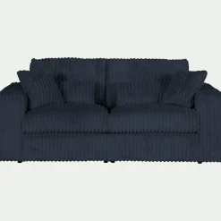 Canapé En Velours|Canapé 5 Places*alinea Canapé 5 places fixe en velours côtelé Bita - calabrun Bleu