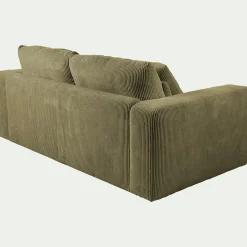 Canapé 3 Places*alinea Canapé 3 places fixe en velours côtelé - cèdre Vert
