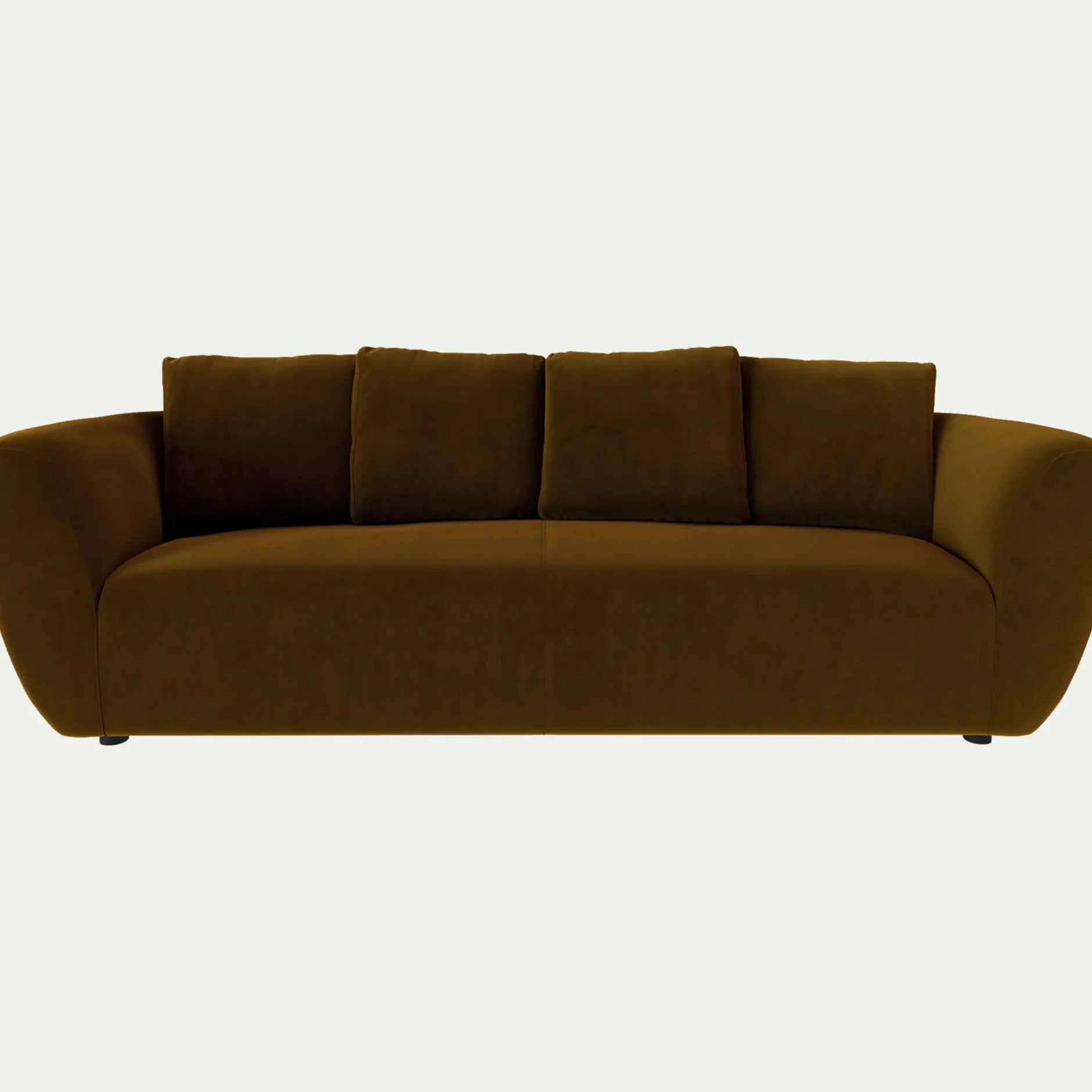 Canapé 4 Places*alinea Canapé 4 places fixe en velours Velvet - bronze Marron