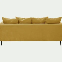 Canapé En Tissu|Canapé Fixe*alinea Canapé 3 places fixe gauche en tissu cannes - argan Jaune