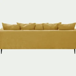 Canapé 5 Places*alinea Canapé 5 places fixe gauche en tissu cannes - Jaune argan
