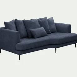 Canapé 5 Places*alinea Canapé 5 places fixe gauche en tissu cannes - autan Bleu