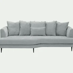 Canapé 5 Places*alinea Canapé 5 places fixe gauche en tissu cannes - Gris