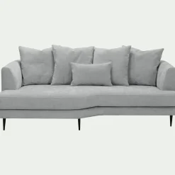 Canapé En Tissu|Canapé 3 Places*alinea Canapé 3 places fixe gauche en tissu Cannes - Gris