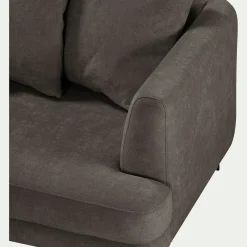 Canapé En Tissu|Canapé 3 Places*alinea Canapé 3 places fixe gauche en tissu cannes - Marron