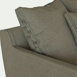 Canapé 4 Places*alinea Canapé 4 places fixe tissu mixte - cedre Vert