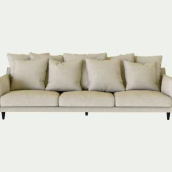 Canapé En Lin|Canapé En Tissu*alinea Canapé 6 places fixe tissu mixte - alpilles Beige