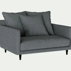 Petit Canapé*alinea Canapé 1,5 places fixe tissu mixte - ardoise Gris