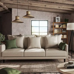 Canapé 5 Places*alinea Canapé 5 places fixe tissu mixte - alpilles Beige