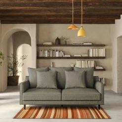 Canapé 3 Places*alinea Canapé 3 places fixe tissu mixte - Vert cèdre