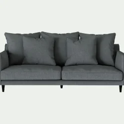 Canapé En Tissu|Canapé 3 Places*alinea Canapé 3 places fixe tissu mixte - ardoise Gris