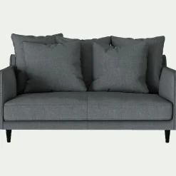 Canapé 2 Places*alinea Canapé 2 places fixe tissu mixte - ardoise Gris