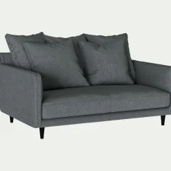 Canapé 2 Places*alinea Canapé 2 places fixe tissu mixte - ardoise Gris