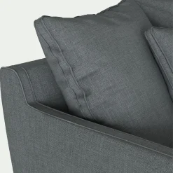 Canapé 2 Places*alinea Canapé 2 places fixe tissu mixte - ardoise Gris