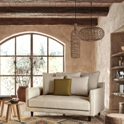 Canapé 2 Places*alinea Canapé 2 places fixe tissu mixte - Beige alpilles