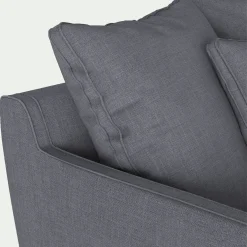 Canapé 4 Places*alinea Canapé 4 places fixe tissu mixte - Gris ardoise