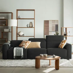 Canapé 5 Places*alinea Canapé 5 places relax droit en tissu - anthracite Gris