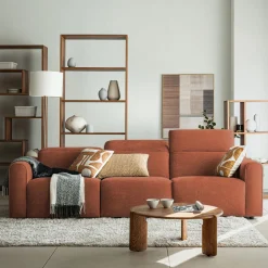 Canapé 5 Places*alinea Canapé 5 places relax droit en tissu - Brun rustrel