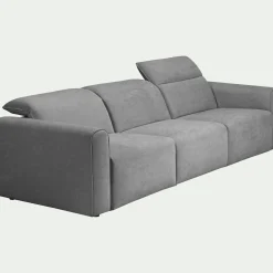 Canapé 5 Places*alinea Canapé 5 places relax droit en tissu - moyen Gris