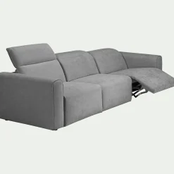 Canapé 5 Places*alinea Canapé 5 places relax droit en tissu - moyen Gris