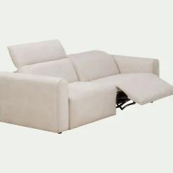 Canapé En Tissu|Canapé Relaxation*alinea Canapé 3 places relax droit en tissu - Beige roucas