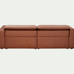 Canapé En Tissu|Canapé 3 Places*alinea Canapé 3 places relax droit en tissu - Brun rustrel