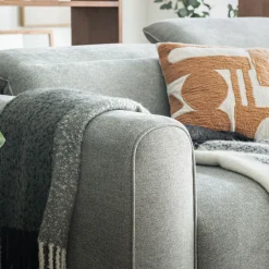 Canapé En Tissu|Canapé 5 Places*alinea Canapé 5 places relax droit en tissu - borie Gris