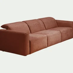 Canapé En Tissu|Canapé 5 Places*alinea Canapé 5 places relax gauche en tissu - brun rustrel Marron