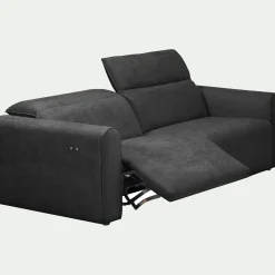 Canapé En Tissu|Canapé Relaxation*alinea Canapé 3 places relax gauche en tissu - anthracite Gris