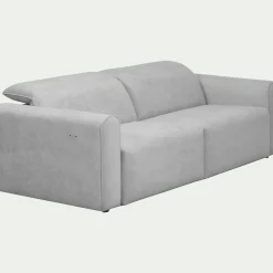 Canapé En Tissu|Canapé Relaxation*alinea Canapé 3 places relax gauche en tissu - Gris borie