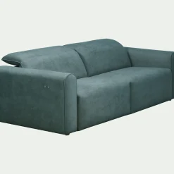 Canapé En Tissu|Canapé Relaxation*alinea Canapé 3 places relax gauche en tissu - Bleu niolon