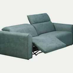 Canapé En Tissu|Canapé Relaxation*alinea Canapé 3 places relax gauche en tissu - Bleu niolon