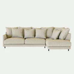 Canapé En Lin|Canapé En Tissu*alinea Canapé angle droit convertible tissu mixte - alpilles Beige
