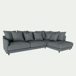 Canapé En Lin|Canapé En Tissu*alinea Canapé angle droit convertible tissu mixte - ardoise Gris