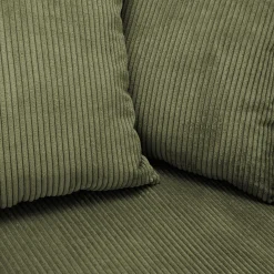 Canapé En Velours|Canapé 4 Places*alinea Canapé conible à angle réversible en velours côtelé - cèdre Vert