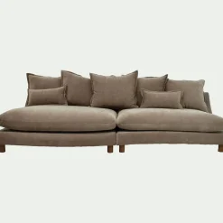 Canapé En Tissu|Canapé 5 Places*alinea Canapé convertible 5 places en tissu nantes - taupe Marron