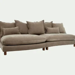 Canapé En Tissu|Canapé 5 Places*alinea Canapé convertible 5 places en tissu nantes - taupe Marron