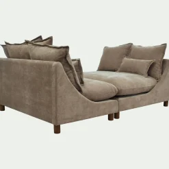 Canapé En Tissu|Canapé 5 Places*alinea Canapé convertible 5 places en tissu nantes - taupe Marron