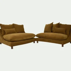 Canapé En Tissu|Canapé 5 Places*alinea Canapé convertible 5 places en tissu nantes - bronze Marron