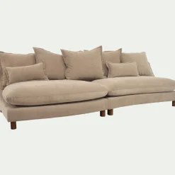 Canapé En Tissu|Canapé 5 Places*alinea Canapé convertible 5 places en tissu nantes - ivoire Beige