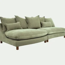 Canapé En Tissu|Canapé 5 Places*alinea Canapé conible 5 places en tissu nantes - eucalyptus Vert