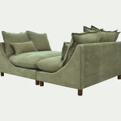 Canapé En Tissu|Canapé 5 Places*alinea Canapé conible 5 places en tissu nantes - eucalyptus Vert