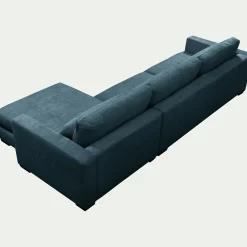 Canapé 4 Places|Canapé Fixe*alinea Canapé d'angle chaise longue droite fixe en tissu Genesis - Bleu