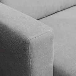 Canapé 4 Places|Canapé Fixe*alinea Canapé d'angle chaise longue droite fixe en tissu Bloq - Gris