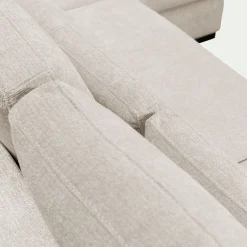 Canapé 4 Places|Canapé Fixe*alinea Canapé d'angle chaise longue gauche fixe en tissu Genesis - Beige