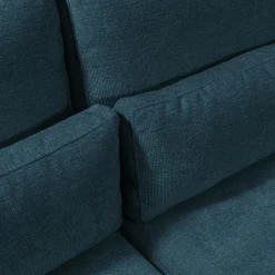 Canapé 4 Places|Canapé Fixe*alinea Canapé d'angle chaise longue gauche fixe en tissu Genesis - Bleu