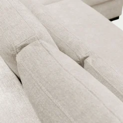 Canapé 4 Places|Canapé Fixe*alinea Canapé d'angle chaise longue droite fixe en tissu Genesis - Beige